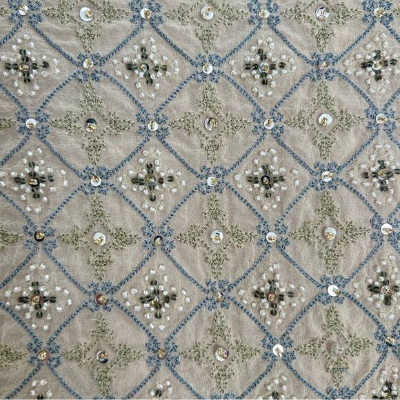 Talbots silk beaded brocade, lined, 12, sequins‎ short sleeved dressy formal top - Picture 5 of 11